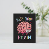 Invitation Carte Postale Professeur Kiss Your Brain (Debout devant)