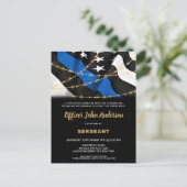 Invitation Carte Postale Promotion policière Application de la loi Ligne bl (Debout devant)