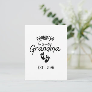 Invitation Carte Postale Promue Grand-Mère à Devenir Estimée 2026