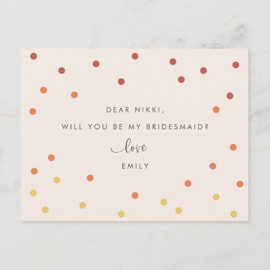 Invitation Carte Postale Proposition d'aide d'aide d'urgence en terre cuite (Dos)