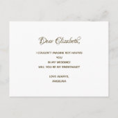 Invitation Carte Postale Proposition simple d'aide-ménagère (Dos)