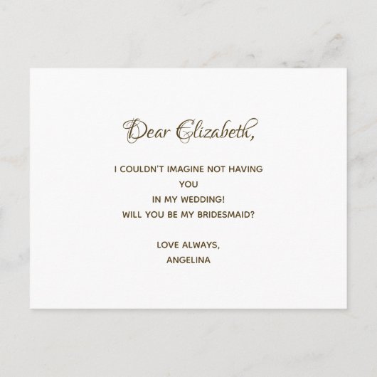 Invitation Carte Postale Proposition simple d'aide-ménagère (Dos)