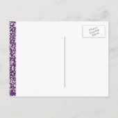 Invitation Carte Postale Purple et Gold - Serez-vous ma servante d'honneur? (Dos)