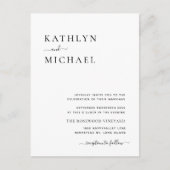 Invitation Carte Postale QR Code Tout en un moderne Typographie Mariage chi (Devant)