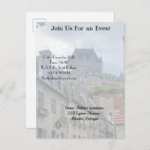 Invitation Carte Postale Quartier historique de Québec (Devant / Derrière)