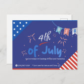 Invitation Carte Postale Que la liberté scintille ! (Devant / Derrière)