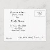 Invitation Carte Postale Quelque chose de bleu (Dos)