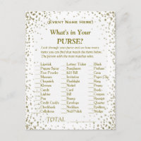 Qu'y a-t-il dans votre sac | Confetti d'or