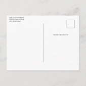 Invitation Carte Postale Rabbit Surrounded by Pastel Flowers Cute Birthday (Dos)