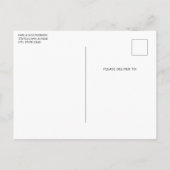 Invitation Carte Postale Rabbit Surrounded by Pastel Flowers Cute Easter (Dos)