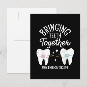 Invitation Carte Postale Rapprocher les dents - Orthodontiste 