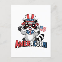 Raton laveur Americoon Patriotique 4 JUILLET Améri