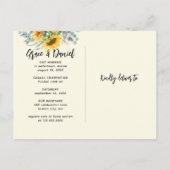 Invitation Carte Postale Réception de mariage décontractée et éternelle fél (Dos)