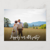 Invitation Carte Postale Réception de mariage décontractée et heureux pour (Devant)