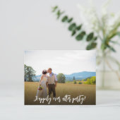 Invitation Carte Postale Réception de mariage décontractée et heureux pour (Debout devant)