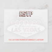 Invitation Carte Postale Réception de mariage Las Vegas RSVP (Devant)