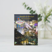 Invitation Carte Postale Réception de mariage Las Vegas RSVP (Debout devant)