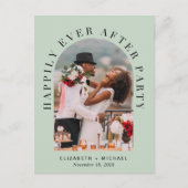 Invitation Carte Postale Réception de mariage Sage Elegant Arch Photo (Devant)