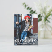 Invitation Carte Postale Réception de script moderne photo W (Debout devant)