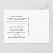 Invitation Carte Postale Réception Mariage Photo Arc Chic (Dos)