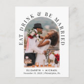 Invitation Carte Postale Réception Mariage Photo Arc Chic (Devant)