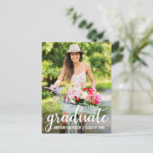 Invitation Carte Postale Réception moderne de la fête d'inscription Photo (Debout devant)