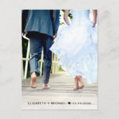 Invitation Carte Postale Réception photo de fin heureuse (Devant)