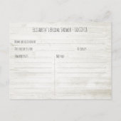 Invitation Carte Postale Recette de douche nuptiale Plantes succulentes Boi (Dos)