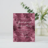 Invitation Carte Postale Red Fall quitte Thanksgiving Dinner Party (Debout devant)