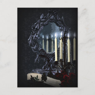 Invitation Carte Postale Réflexions Wedding shower Imaginaire gothique Invi