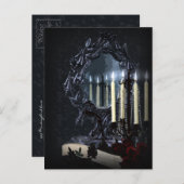 Invitation Carte Postale Réflexions Wedding shower Imaginaire gothique Invi (Devant / Derrière)