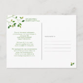 Invitation Carte Postale Regroupement familial repoussé Simple arbre généal (Dos)