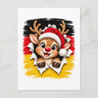 Invitation Carte Postale Renne allemand de Noël