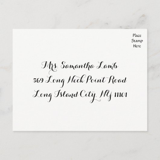 Invitation Carte Postale Réponse de la partie de mariage cardiaque RSVP en (Dos)