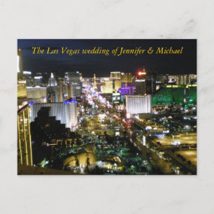 Invitation Carte Postale Réponse de l'invité Mariage RSVP Las Vegas