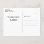 Invitation Carte Postale Réponse de mariage avec des gouttes de paillettes (Dos)