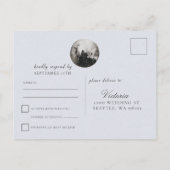 Invitation Carte Postale Réponse de mariage Forêt Enchantée Cerf Lune Gibbe (Dos)