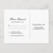 Invitation Carte Postale Réponse de Rustique Automne | Réponse de Mariage C (Dos)