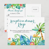 Invitation Carte Postale Réponse pour le choix de dîner de la réception de (Devant / Derrière)