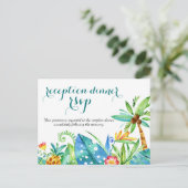 Invitation Carte Postale Réponse pour le choix de dîner de la réception de (Debout devant)