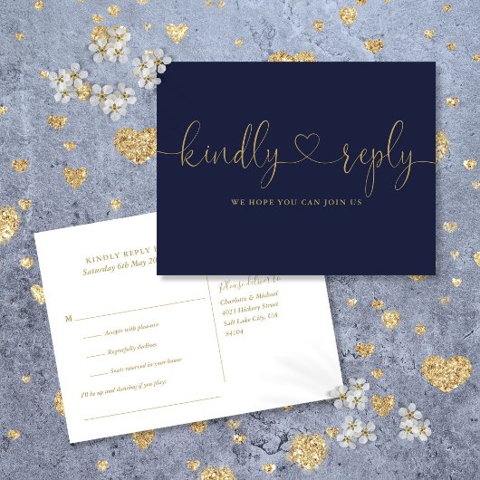Invitation Carte Postale Réponse RSVP de demande de chanson avec écriture d