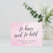 Invitation Carte Postale Réponse RSVP du script d'aquarelle jolie (Debout devant)