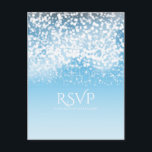 Invitation Carte Postale Réponse RSVP Sparkling Lights Romantic Winter Wond<br><div class="desc">Carte de réponse RSVP Sparkling Lights Romantic Winter Wonderland. Articles assortis disponibles.</div>