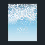 Invitation Carte Postale Réponse RSVP Sparkling Lights Romantic Winter Wond<br><div class="desc">Carte de réponse RSVP Sparkling Lights Romantic Winter Wonderland. Articles assortis disponibles.</div>