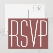 Invitation Carte Postale Réponse Rustique Vin et Blanc (Devant / Derrière)