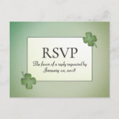 Invitation Carte Postale Réponses aux rêves irlandais avec choix de plat pr (Devant)