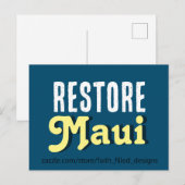 Invitation Carte Postale Restaurer Maui (Devant / Derrière)