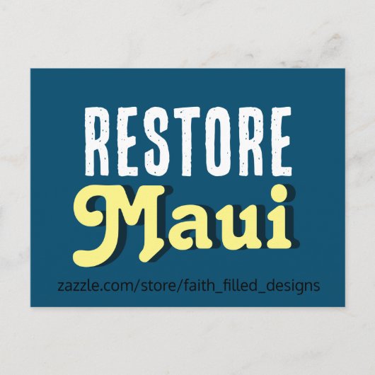 Invitation Carte Postale Restaurer Maui (Devant)
