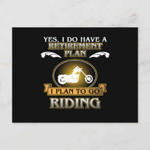 Invitation Carte Postale Retirement Plan Riding Cycle Biker Bike Lover