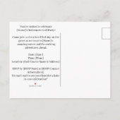 Invitation Carte Postale Retraite de golf pour l'invitation des Amoureux de (Dos)